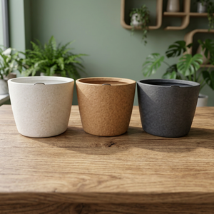 Maceta moderna de plástico con orificio de drenaje para decoración interior del hogar - Product Image 2