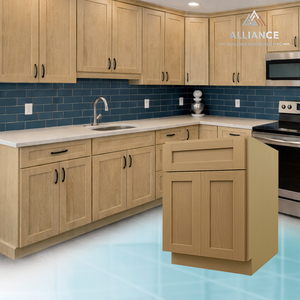 Armoire standard américaine SB30-SB36 pour évier de cuisine |   Meuble de cuisine prêt à être expédié pour les États-Unis |   Meuble sous-évier en bois - Product Image 1