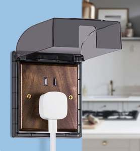 Boîtier étanche auto-adhésif K1404 pour prise de type 86, couvercle de protection créatif pour interrupteur et prise - Product Image 1