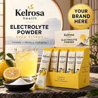 Fabricant de sachets de poudre d'électrolytes en marque privée GMP Halal, sachets de poudre d'électrolytes sans sucre personnalisés pour l'hydratation