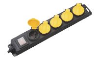 Prise de multiprise étanche IP44 E-SUN polyvalent 16A parasurtenseur interrupteur de prise d'extension électrique pour usage de bureau à domicile