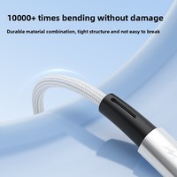 Câble de données à charge rapide PD27W en nylon tressé avec coque en aluminium, compatible iPhone et Type-C - Vente en gros disponible
