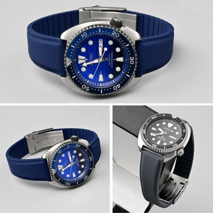 Correa en stock para reloj <span class=keywords><strong>Breitling</strong></span> Avenger para hombre, correa de caucho fluorado verde de 20/21/22 mm, <span class=keywords><strong>correas</strong></span> de repuesto universales para reloj - Product Image 3