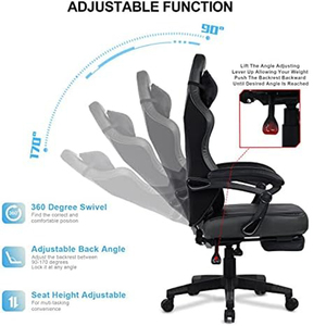 Chaise <span class=keywords><strong>de</strong></span> jeu ergonomique Chaise pivotante <span class=keywords><strong>haut</strong></span> <span class=keywords><strong>de</strong></span> <span class=keywords><strong>gamme</strong></span> Caractéristique <span class=keywords><strong>de</strong></span> massage Siège à bascule en mousse à mémoire <span class=keywords><strong>de</strong></span> forme Cuir synthétique <span class=keywords><strong>de</strong></span> grande taille Silla <span class=keywords><strong>Gamer</strong></span> - Product Image 4