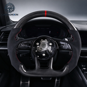 Volante RS Personalizado con Cuero para Audi RS3 8Y RS4 RS5 B9.5 RS6 C8 2021-2024 - Fibra de Carbono - Product Image 4
