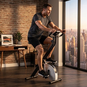 Vélo <span class=keywords><strong>d</strong></span>'exercice pliable avec siège confortable, vélo <span class=keywords><strong>d</strong></span>'<span class=keywords><strong>appartement</strong></span> magnétique silencieux pour entraînement à domicile ou au <span class=keywords><strong>bureau</strong></span>, entraîneur cardio avec écran LCD - Product Image 3