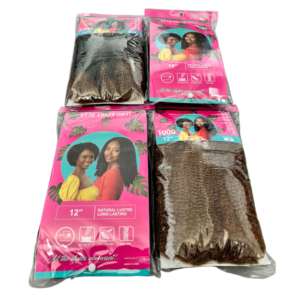 Extensions de cheveux afro crépus en vrac, souples et rebondissants, résistantes à la chaleur, 100g, pour tresses africaines, en fibre chimique de haute qualité et tendance - Product Image 2