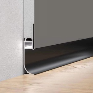 Profilo in <span class=keywords><strong>Alluminio</strong></span> SDW198 Nero per LED a Incasso nel Muro, <span class=keywords><strong>Estrusione</strong></span> per Cartongesso - Product Image 2