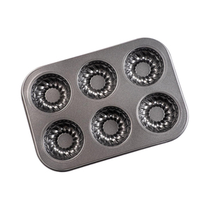 Mini <span class=keywords><strong>Molde</strong></span> Redondo Antiadherente <span class=keywords><strong>de</strong></span> Acero al Carbono con 6 Cavidades Acanaladas <span class=keywords><strong>para</strong></span> Muffins, Aptos <span class=keywords><strong>para</strong></span> Horno, <span class=keywords><strong>para</strong></span> Hornear Brownies y Pasteles <span class=keywords><strong>de</strong></span> Otoño - Product Image 2