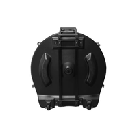 Étui rigide pour cymbales avec poignée et roulettes, compatible avec les cymbales jusqu'à 22 pouces