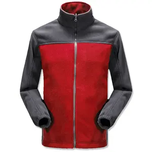 OEM ODM Custom Logo Unisex Classic Polartec Soft Shell Winter Outdoor Fleece Jacket Full Zip Front Polar Men Fleece Jacket