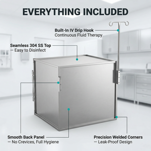 Jaula Sólida para <span class=keywords><strong>Perros</strong></span> <span class=keywords><strong>de</strong></span> Acero Inoxidable con Puerta Corredera, Bandeja Extraíble y Cerradura <span class=keywords><strong>de</strong></span> Seguridad para <span class=keywords><strong>Perros</strong></span> Grandes y Pequeños <span class=keywords><strong>de</strong></span> Raza - Product Image 3
