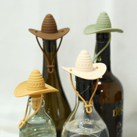 Bouchon de vin en silicone en forme de chapeau de cowboy, accessoires pour le vin, cadeaux pour les fournitures de fête, bouchons décoratifs pour bouteilles de vin, outils de cuisine mignons