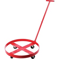 Chariot à tambours robuste à quatre roues en acier inoxydable avec roulettes pivotantes, capacité 500 kg, conteneur roulant, personnalisable OEM, outils pour fûts