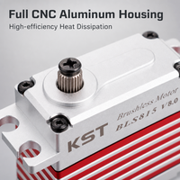Servomoteur brushless haute performance KST BLS815 V8.0 20kg 0.07s HV 25T Spline, boîtier en aluminium CNC, type universel pour automatisation industrielle
