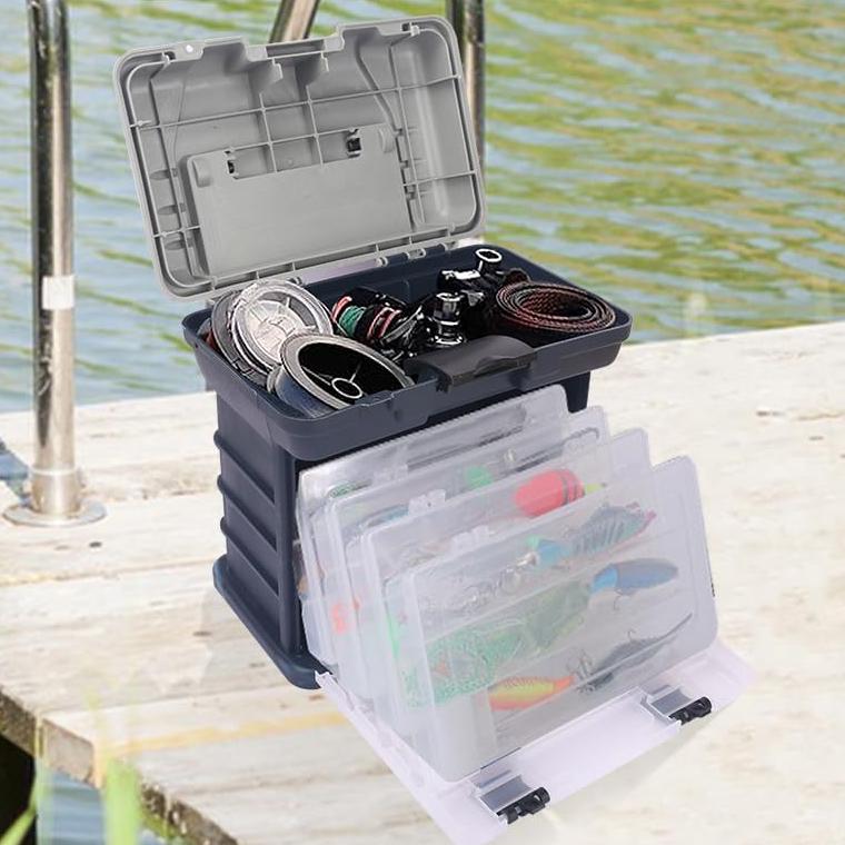 Durable 3-Layer Tackle Storage Box - Perfect for Fishing Tools