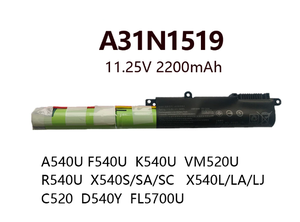 Batería Original A31N1519 para Portátil <span class=keywords><strong>Asus</strong></span> <span class=keywords><strong>X540</strong></span> X540LA X540L X540SA X540SC X540YA R540L 10.8V 36WH 2900mAh - Product Image 2