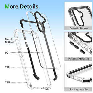 Casing HP Samsung <span class=keywords><strong>Galaxy</strong></span> S25 Soonleader PC+TPU+TPE Anti Benturan Transparan Mewah Bahan Plastik - Product Image 4