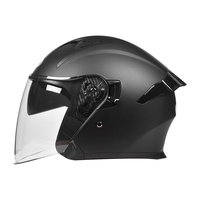 Casque de moto à visière ouverte de haute qualité avec certification DOT, double visière, doublure en coton, casque demi-visage pour motocross