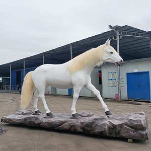 Tamaño <span class=keywords><strong>DE</strong></span> <span class=keywords><strong>LA</strong></span> <span class=keywords><strong>VIDA</strong></span> <span class=keywords><strong>Real</strong></span> Animatronic Horse Playground jungla tema decoración zoológico silicona animal caballo pantalla animal animatronic - Product Image 5