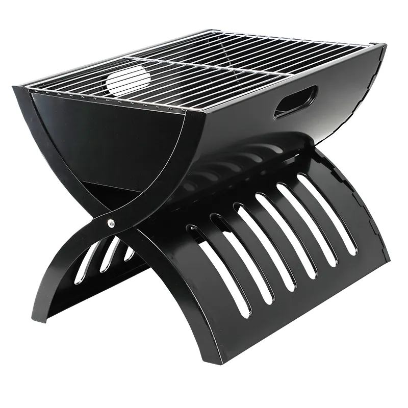 X Form Edelstahl tragbare tragbare Mini-Grill faltbare Camping-Grill