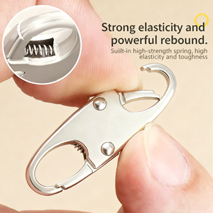 Glissière de <span class=keywords><strong>fermeture</strong></span> éclair antivol en métal à double <span class=keywords><strong>fermeture</strong></span> éclair avec motif étoile et clips de verrouillage automatique pour vestes, sacs à main et bagages - Product Image 2