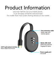 Dongle Inalámbrico para TV 1080P con WiFi para Android/iOS/Windows/Mac con 1 Año de Garantía, Compatible con Mirror App para YouTube y TikTok
