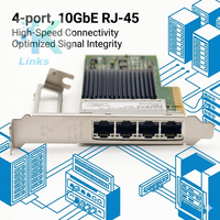 Adaptateur Ethernet filaire pour serveur Intel PCIe 3.0x8 4 ports 10GbE RJ-45 X710T4LBLK en stock
