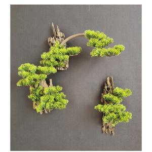 50X10cm simulación saludo Pino hecho a mano pequeño árbol colgante de pared decoración colgante estudio sala de estar pared del Hotel - Product Image 5
