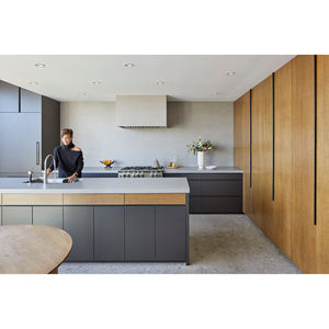 ตู้ครัวเมลามีนเคลือบเงาสีขาวเงาสูงดีไซน์เฟอร์นิเจอร์ห้องครัวทันสมัย - Product Image 5