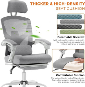 Campione gratuito grigio tessuto Mesh traspirante braccioli ergonomico con schienale inclinabile-bloccaggio Rock sedia da ufficio con comodo supporto lombare - Product Image 2