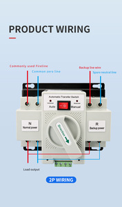 Tipo 2P 10A-63A do CB do ATS do interruptor de <span class=keywords><strong>transfer</strong></span>ência automático do poder duplo
