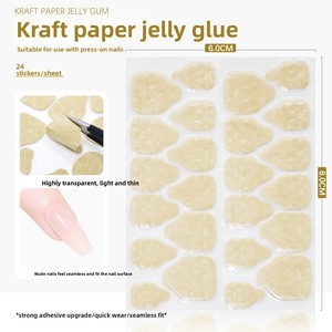 Colle en papier kraft imperméable, longue durée, haute adhérence, <span class=keywords><strong>adhésif</strong></span> <span class=keywords><strong>double</strong></span> <span class=keywords><strong>face</strong></span>, pour nail art, <span class=keywords><strong>faux</strong></span> <span class=keywords><strong>ongles</strong></span> portables, ultra-fins - Product Image 6