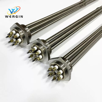 240V 12Kw/15Kw électrique industriel tige filetée Tube chauffant tubulaire Immersion chauffe-eau utilisé pour l'huile ou le chauffage liquide