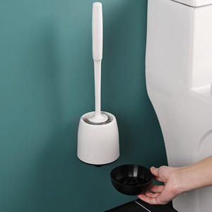 <span class=keywords><strong>Brosse</strong></span> de <span class=keywords><strong>toilette</strong></span> murale suspendue lavable et efficace, à poils doux, en <span class=keywords><strong>silicone</strong></span> premium et durable, noire/grise - Product Image 3