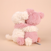 Peluche personnalisée OEM mignonne en forme de cochon ou de chien, rembourrée en coton PP avec doublure en maille, idéale pour la promotion de marque et les cadeaux d'entreprise