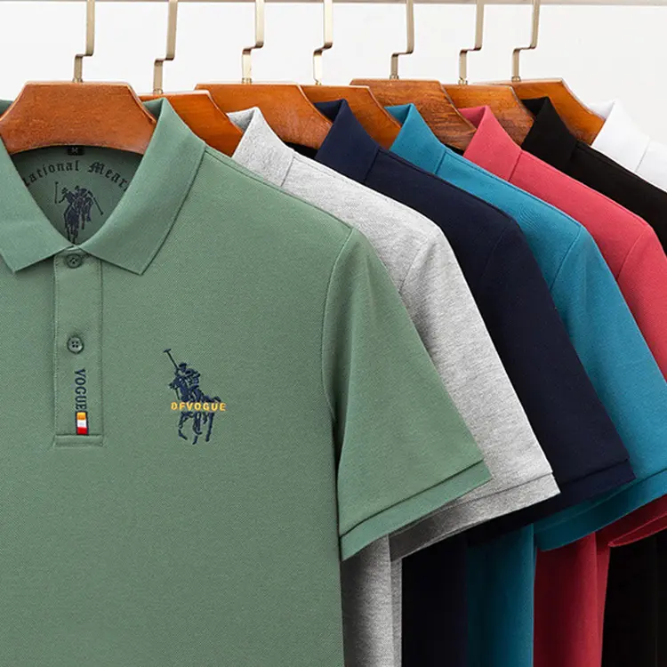 Tùy Chỉnh Polo T-Shirts Unisex Đồng Bằng 100% Bông Bán Buôn Ngắn Tay Áo T-Shirts Người Đàn Ông Của Polo Áo Sơ Mi Trống