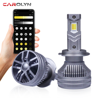 OEM 160W 16000LM Contrôle intelligent par application Ai Lumière LED de voiture à trois températures de couleur H1 H11 H4 Ampoules LED Bombillos Lampe H7 Ampoule de phare LED