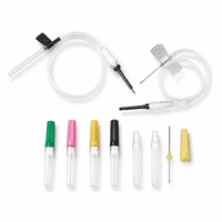 Kit de prélèvement sanguin vétérinaire avec ailette papillon flexible, tube transparent à retour rapide et tube de qualité médicale