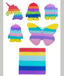 Outil anti-stress en silicone Rainbow Press-and-Play, clavier et tapis de pression pour les doigts, pour l'élimination des tensions liées à la souris, adapté aux 4-15 ans, améliore la concentration - Product Image 5