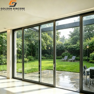 Puerta Corredera de Aluminio y Vidrio de Perfil Delgado de Diseño Moderno GS, Puerta Corredera Grande para Patio, Ahorro de Energía, para Interiores y Exteriores - Product Image 6