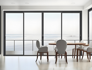 Porte coulissante moderne simple en aluminium étroite à double vitrage en verre trempé, isolation phonique, caractéristiques d'économie d'énergie, intérieur/extérieur - Product Image 5