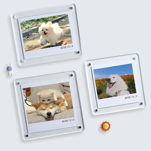 حامل إطار صورة فارغ شفاف من الأكريليك المغناطيسي المخصص للثلاجة كاميرا صغيرة لفيلم الثلاجة - Product Image 2