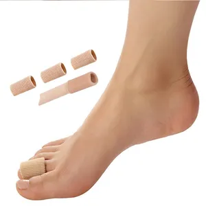 Elastic Fabric Cuttable Gel Finger Toe Tube Protector Sleeve Cushion For Feet Care Tool Corns Calluses