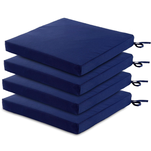 وسادة مقعد إسفنجية عالية المرونة مع أربطة ثابتة قابلة للإزالة والغسل 100% بوليستر لكرسي المكتب والديكور المنزلي للاستخدام الداخلي/الخارجي - Product Image 1