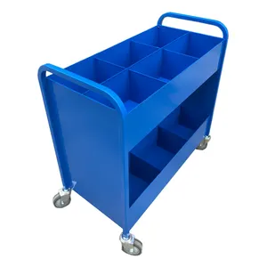 Bibliotheks möbel Mobile Metal Books Cart Bewegliche Bibliothek Trolley Storage With Wheels