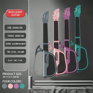 Juguete de <span class=keywords><strong>guitarra</strong></span> táctil inteligente sin cuerdas para niños, instrumento Musical educativo, sin cuerdas juguete, <span class=keywords><strong>guitarra</strong></span> plegable para banda de un solo hombre - Product Image 2