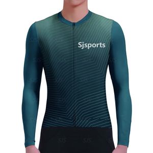 Equipo ciclismo Jersey <span class=keywords><strong>manga</strong></span> <span class=keywords><strong>larga</strong></span> ciclismo ropa hombres bicicleta de carretera camisas rojo bicicleta chaqueta <span class=keywords><strong>MTB</strong></span> Tops - Product Image 3
