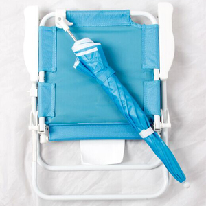Silla de playa plegable para niños, silla de acampada al aire libre con paraguas - Product Image 5