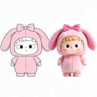 Peluche Lapin Personnalisée avec Nœud Papillon, Jouet en Peluche Lapin Rembourré Personnalisé, Peluche Lapin Doux et Moelleux